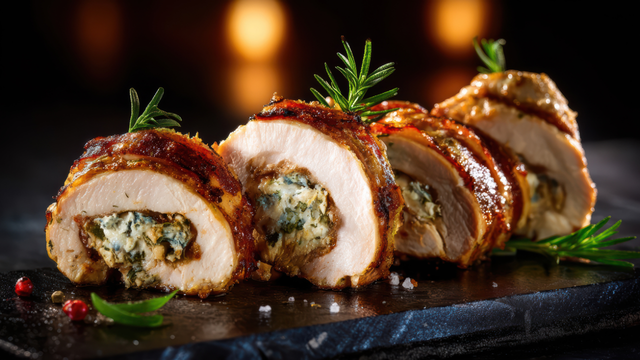 Nada de restaurante lotado: prepare este frango recheado com queijo e ervas para um jantar romântico de Dia dos Namorados em casa