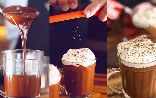Há 12 invernos faço esse mesmo chocolate quente cremoso, intenso e com chantilly