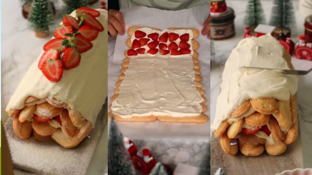 Passo a passo para preparar um rocambole de morango. (créditos: reprodução Youtube Lucas Alencar)