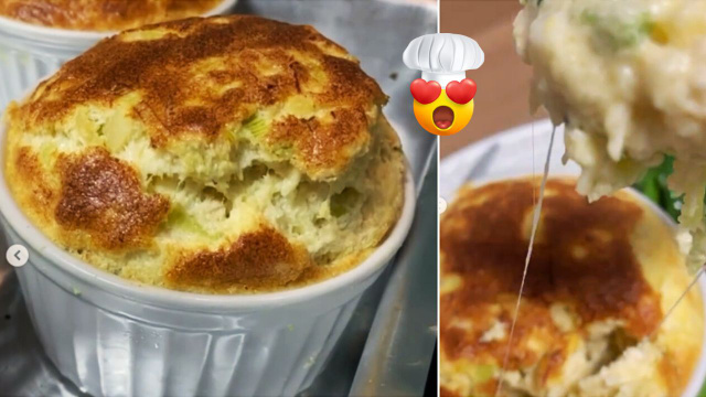 Suflê de frango superproteico e ZERO FARINHA que aprendi com a minha amiga chef que é atleta: receita fácil é de comer rezando!