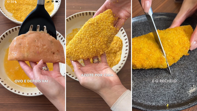 Nem farinha de trigo, nem farinhas caras: salgado de padaria crocante e saudável com recheio cremoso (e ainda faz na airfryer!)