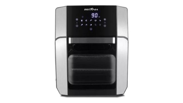 A Air Fryer 12 litros da Britânia foi considerada a fritadeira elétrica com melhor custo-benefício do comparativo (Créditos: Britânia/Mercado Livre)