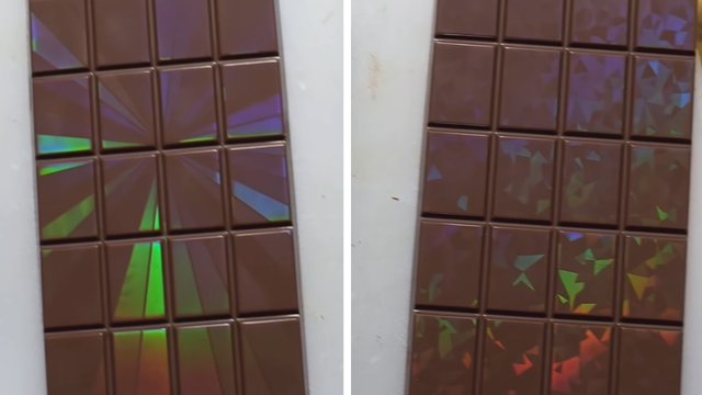 Parece mágica, mas é pura ciência: chocolate holográfico sem usar uma gota de corante ou glitter