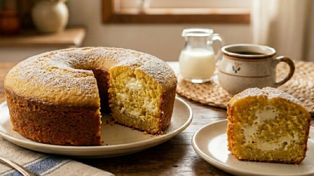 Bolo de milho é bom por si só, mas descobri no TudoGostoso que adicionar requeijão deixa ainda melhor e mais cremoso