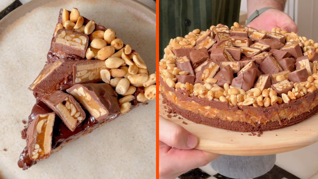 Torta de Snickers: a sobremesa que mistura crocância e cremosidade de um jeito que você nunca viu