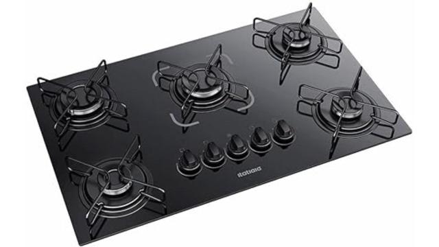 Este modelo de cooktop 5 bocas se destaca por ser um dos mais vendidos na Amazon (Créditos: Itatiaia/Amazon)