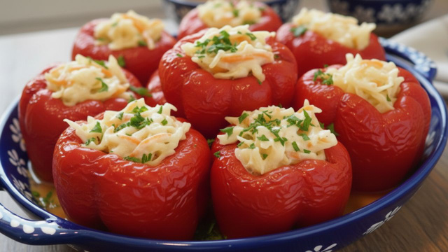 Pimentões recheados com repolho, cenoura e aipo que aprendi com a minha avó: receita leve e crocante atravessa gerações na minha família