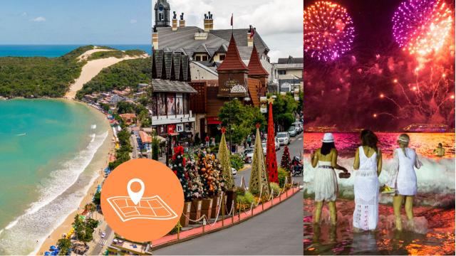 10 destinos brasileiros para viajar em dezembro e aproveitar o calor e as festas de fim de ano