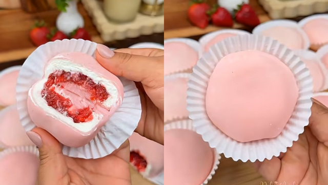 A sobremesa mais fofinha do mundo: aprenda a fazer mochi recheado com geleia de morango em casa