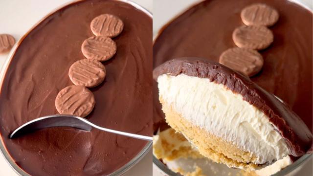 Torta holandesa de travessa com uma camada generosa de creme de baunilha: levei no almoço de família e todos me pediram a receita