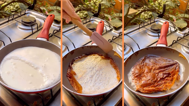 Esse crepe é fácil de fazer, você só precisa prestar atenção! (Créditos: Reprodução Instagram / @febaronee)