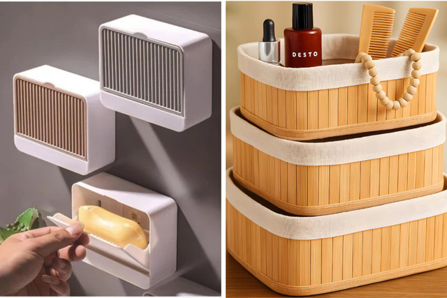 Acessórios práticos deixam o banheiro mais bonito no dia a dia (Divulgação: Shopee).