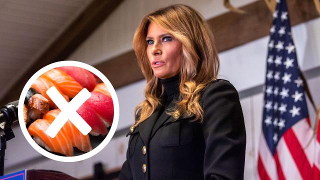 Nada de sushi para Melania Trump: a primeira dama dos EUA tem razão de não comer peixe cru?