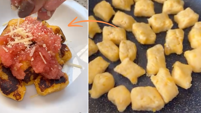 Nhoque de banana da terra madura de frigideira: receita suculenta dos deuses com molho de tomate fica pronta rapidinho