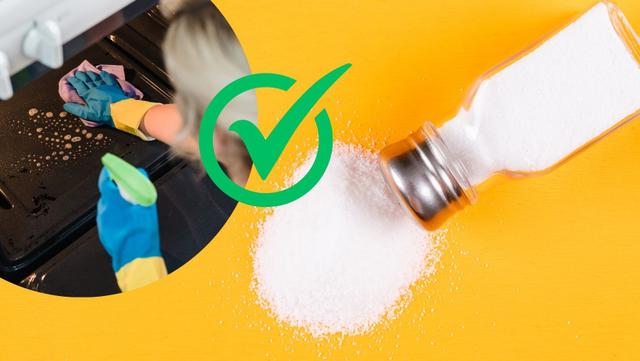 Esse truque com sal limpa até a sujeira incrustada no seu forno