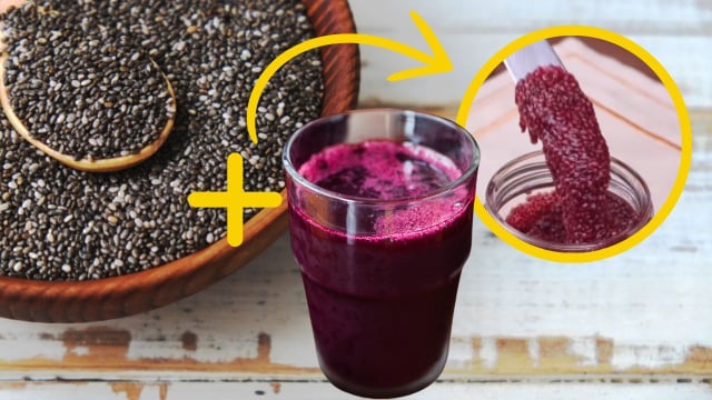 Coloque suco de uva na chia e veja a mágica acontecer para um café da manhã saudável de um jeito muito simples