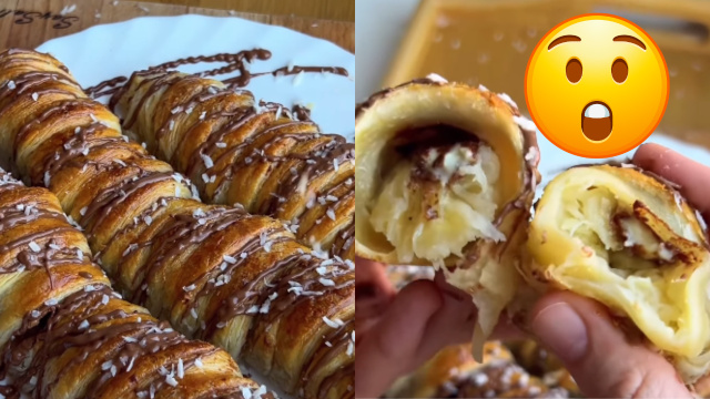 Existe vida antes e depois dessa receita de croissant de banana com chocolate