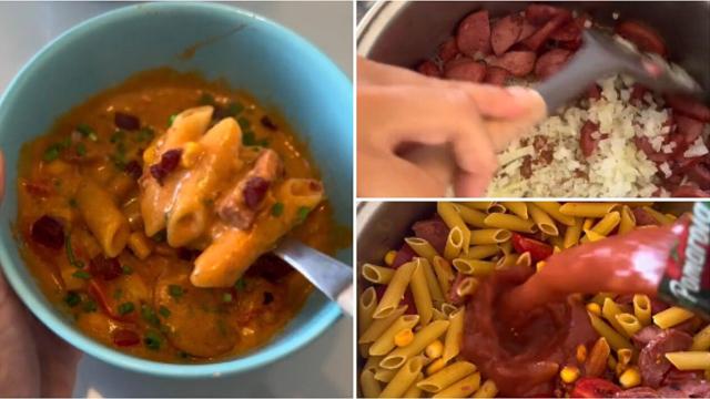 Macarrão de uma panela só muito cremoso pra comer no friozinho: cuidado pra não comer tudo sozinho