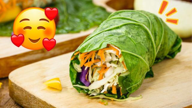 Wrap de couve: aprenda a receita para um almoço ou jantar saudável rápido