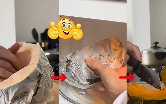 Veja por que usar uma folha de papel para cortar a abóbora com facilidade