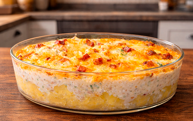 Essa mandioca cremosa e gratinada faz todo mundo esquecer até da carne no churrasco da família