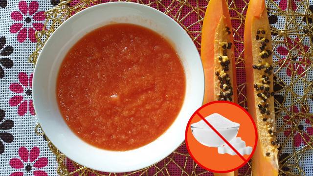 Doce de mamão sem açúcar para aproveitar os benefícios da fruta em uma sobremesa saudável