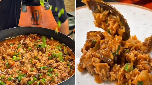 Eu só sujo uma panela: meu arroz de costela suculento fica pronto em 30 minutos e é puro sabor!