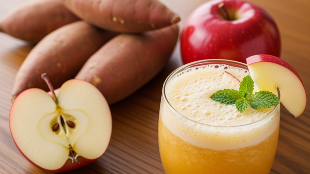 Nem suco de laranja, nem de morango: esse suco de suco de inhame com maçã é repleto de antioxidantes e outros benefícios