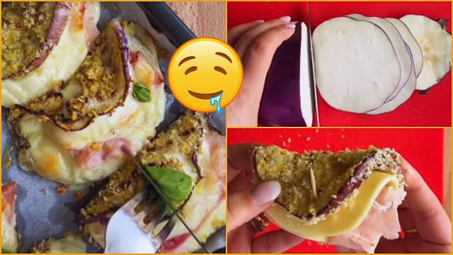 Berinjela empanada e recheada de comer rezando: ideia de prato maravilhoso (e low carb sem fritura) pro seu fim de semana