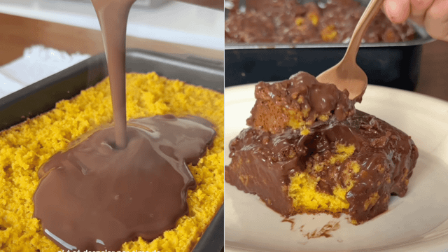 Bolo de cenoura com calda de chocolate quente e apenas 117 calorias: receita sem açúcar perfeita para quando bater a vontade de um docinho