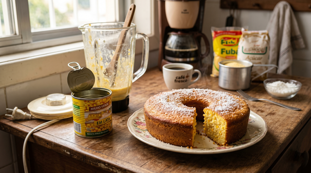 Ninguém resiste a essa receita de bolo de milho de latinha no liquidificador do TudoGostoso!