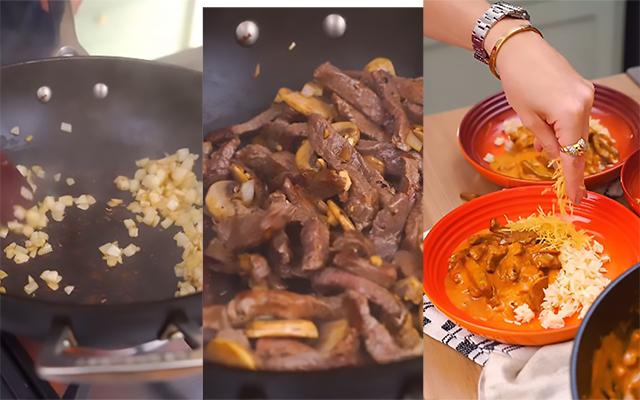 O truque da cebola para o seu strogonoff ficar ainda melhor: "Ela é ácida e todo o sabor que ficou na panela vai pra receita"