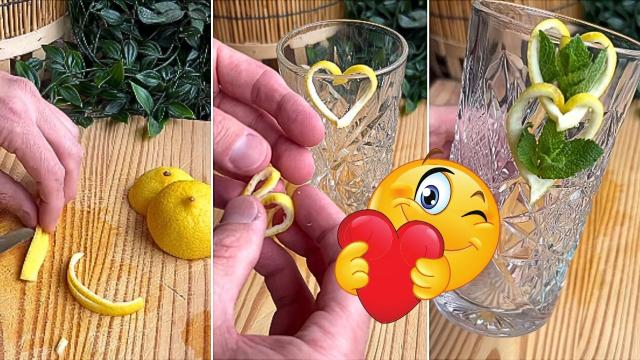 Dica (muito fofa!) de bartender: coração de limão para enfeitar a taça do drink e encantar seus convidados; veja como é fácil fazer