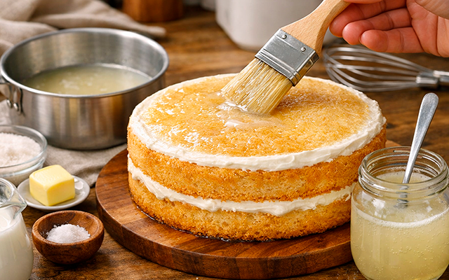 Qual é a melhor calda para molhar bolo sem interferir no sabor e na estrutura da massa?