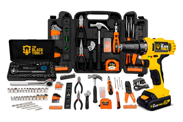 Kit completo com 169 peças e furadeira (Divulgação: Mercado Livre)