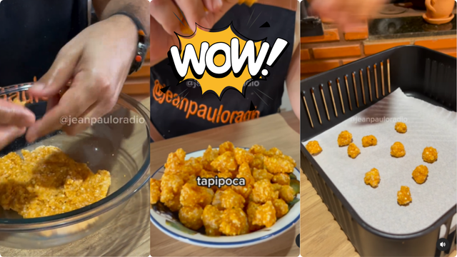Tapioca como você nunca viu: snack na airfryer é deliciosamente crocante e fácil de fazer