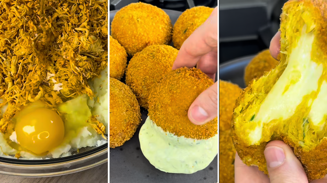 Salgado de frango recheado com muuuuito queijo e casquinha supercrocante é perfeito para o lanche do final de semana