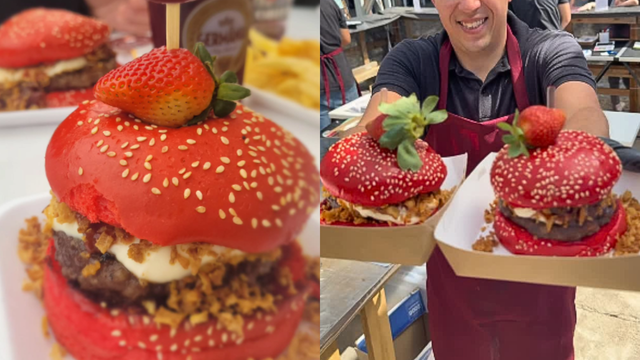 Hambúrguer de morango? Lanche curioso é perfeito para quem gosta de comida agridoce; já anota a receita para fazer em casa