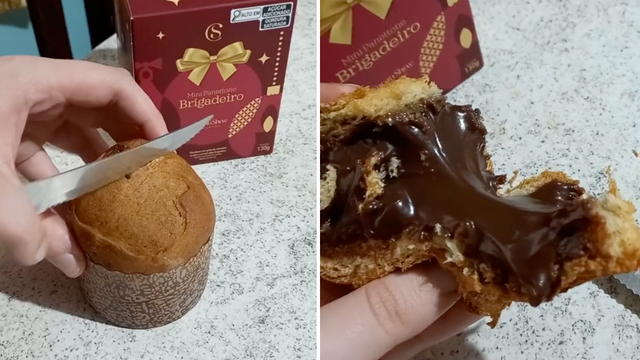 Vi a lista de ingredientes do mini panetone da Cacau Show e criei a minha receita: ficou perfeita, vou fazer para vender no Natal
