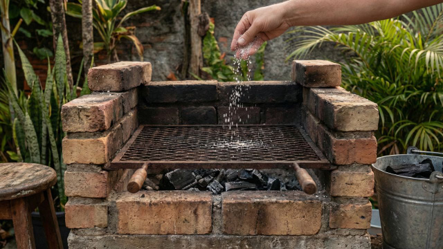 Eu não acreditei quando meu pai me ensinou, mas jogar sal nas brasas da churrasqueira realmente deixa o churrasco muito melhor e aqui está por quê