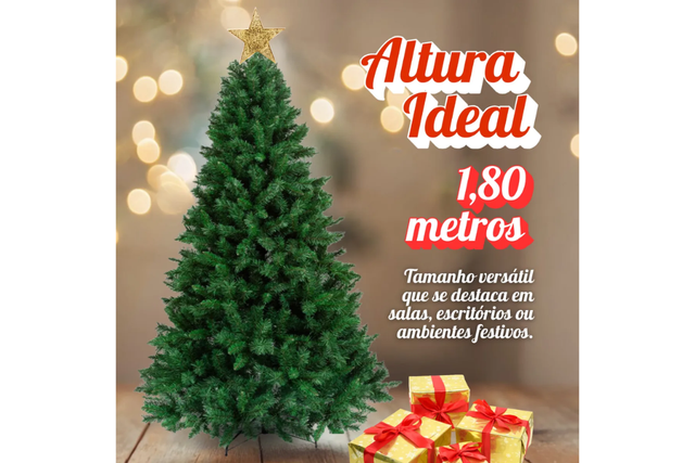 
O modelo de 1,80m que deixa a decoração mais bonita por um ótimo valor (Divulgação: Mercado Livre).

 

 
