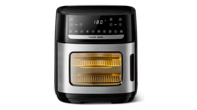Essa Air Fryer 12 litros apresenta 10 modos predefinidos e painel digital (Créditos: Walita/Mercado Livre)