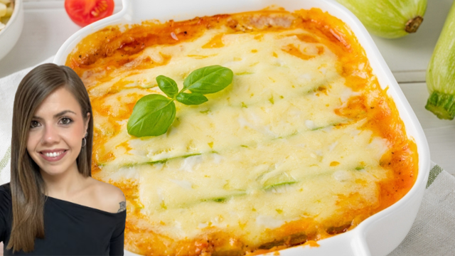 Belén, cozinheira: "Parece lasanha, mas é uma receita mais saudável com 1 abobrinha, 1 lata de atum, queijo e 2 ovos cozidos."