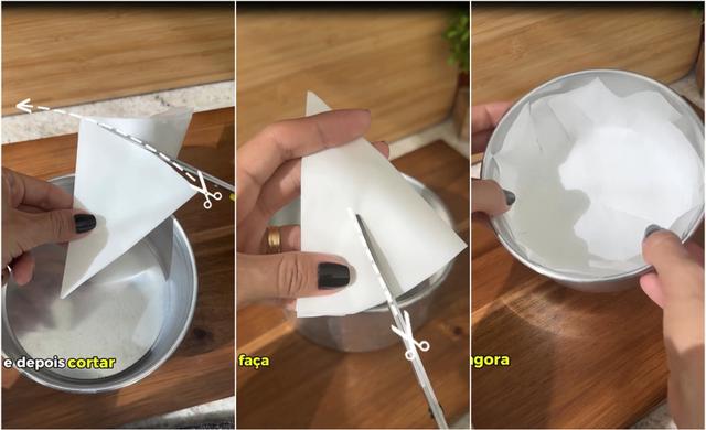 Siga as orientações para o molde para a forma redonda e veja como é bem simples (Reprodução: @patytorresrj)
