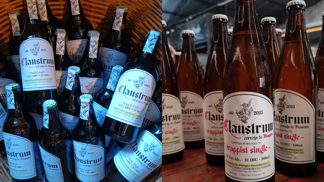 A cerveja Claustrum segue uma tradição antiga da Igreja e ajuda a manter o mosteiro (Créditos: Reprodução / Instagram @mosteirodecampos)
