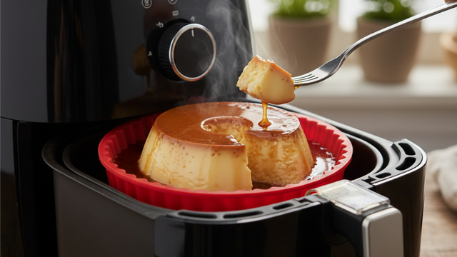 Sem forno, sem banho-maria: a melhor receita de pudim na airfryer vai te conquistar