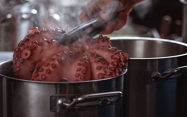 Anote, salve ou printe o truque infalível para fazer um polvo macio: você não precisa bater nele