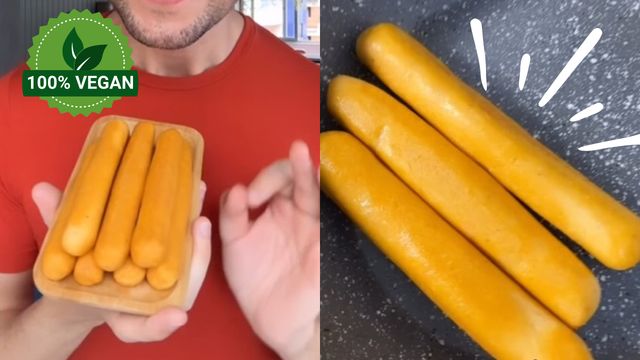 Salsicha vegana saudável (sem cenoura!) é perfeita para fazer aquele cachorro quente que todo mundo ama!