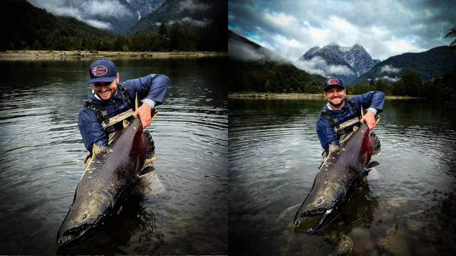 Brasileiro captura salmão gigante de 20 kg na Patagônia e realiza sonho de infância