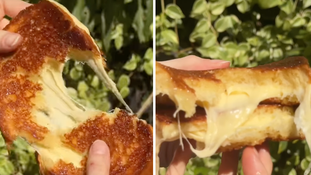 Sanduíche dourado com queijo derretido de forma perfeita para um lanche especial. (Foto: reprodução @isascherer)